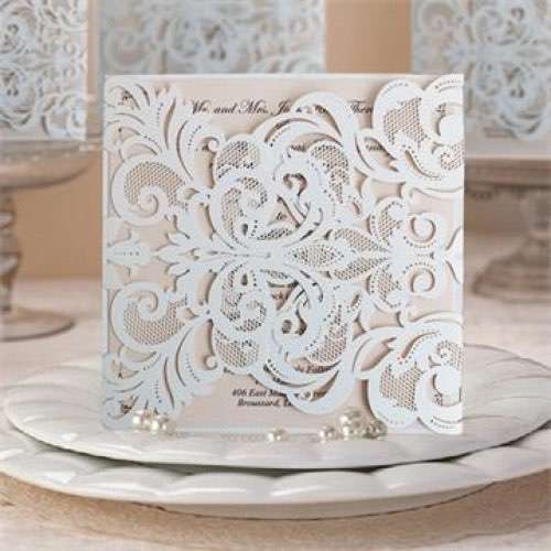 Gatefold Laser Wedding Invitation